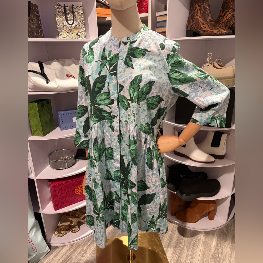 Tuckernuck royal babydoll shirt dress in sconset blooms - m - Picture 2 of 7